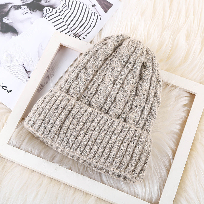 Gorro de lã feminino de inverno Mohair