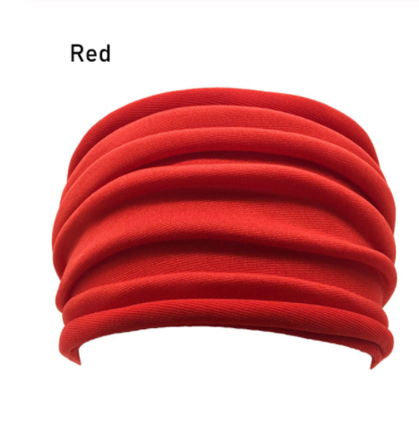 Elastic sweat-absorbent headband