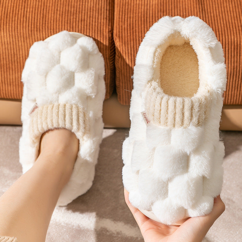 Pantufas de Algodão Femininas Inverno Casa