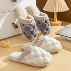 Pantufas de Algodão Femininas Inverno Casa