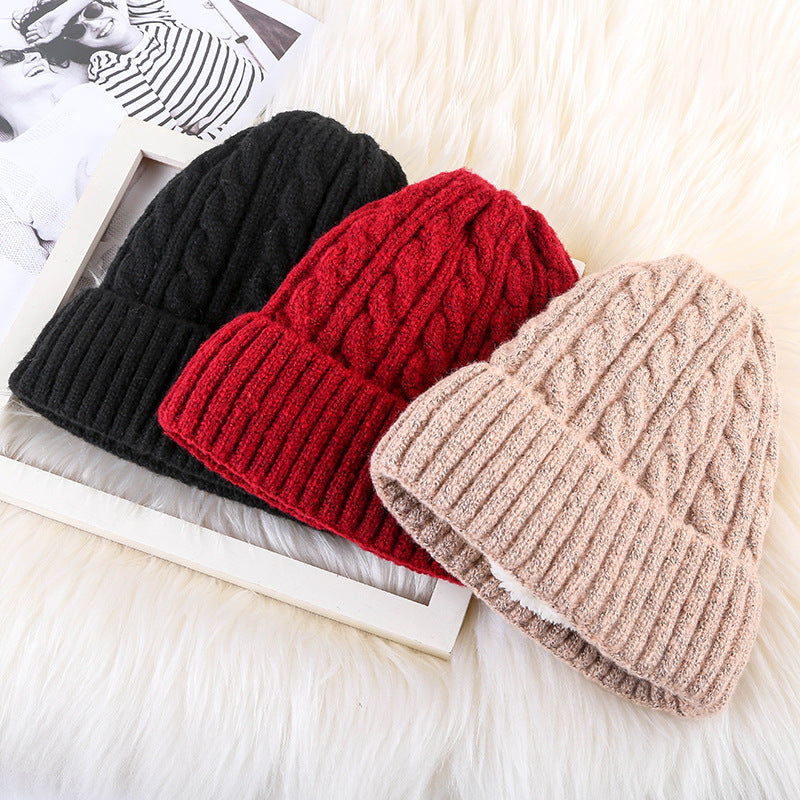 Gorro de lã feminino de inverno Mohair