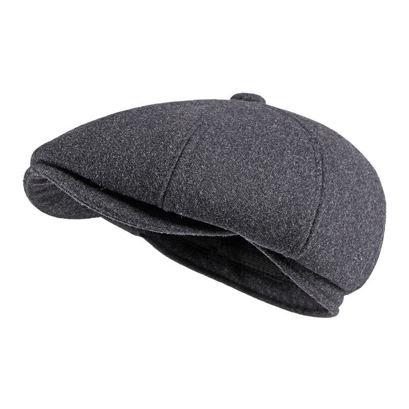 Boné masculino com proteção de orelha quente Beret