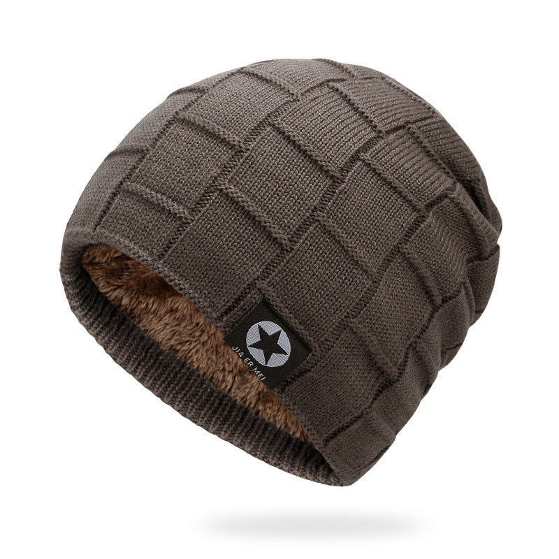 Gorro de hombre de invierno de lana gruesa