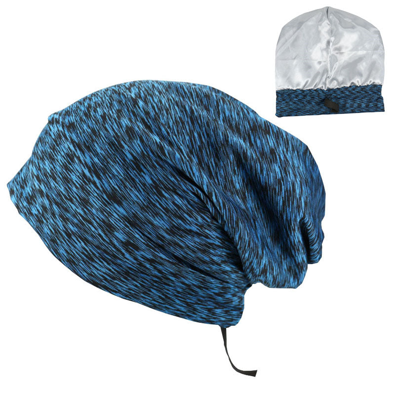 Gorro de dormir de satén de doble capa para hombre