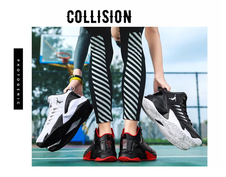 Men's Basketball Shoes Breathable Cushioning Non-Slip Wearable Sports Shoes Gym Training Athletic