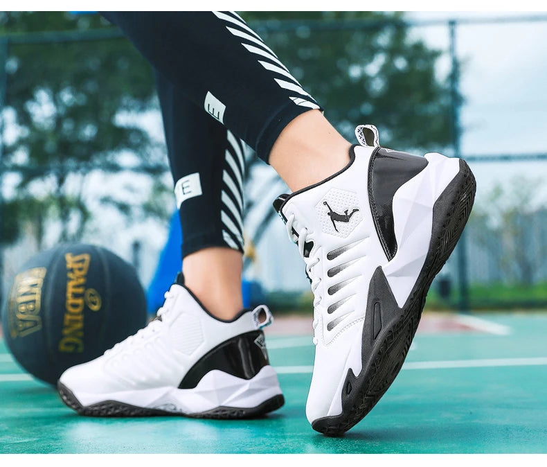 Men's Basketball Shoes Breathable Cushioning Non-Slip Wearable Sports Shoes Gym Training Athletic