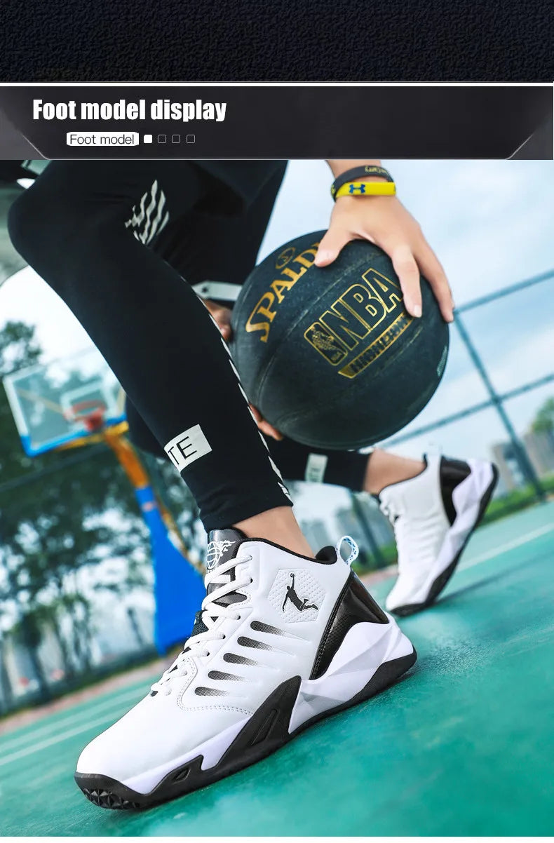 Men's Basketball Shoes Breathable Cushioning Non-Slip Wearable Sports Shoes Gym Training Athletic