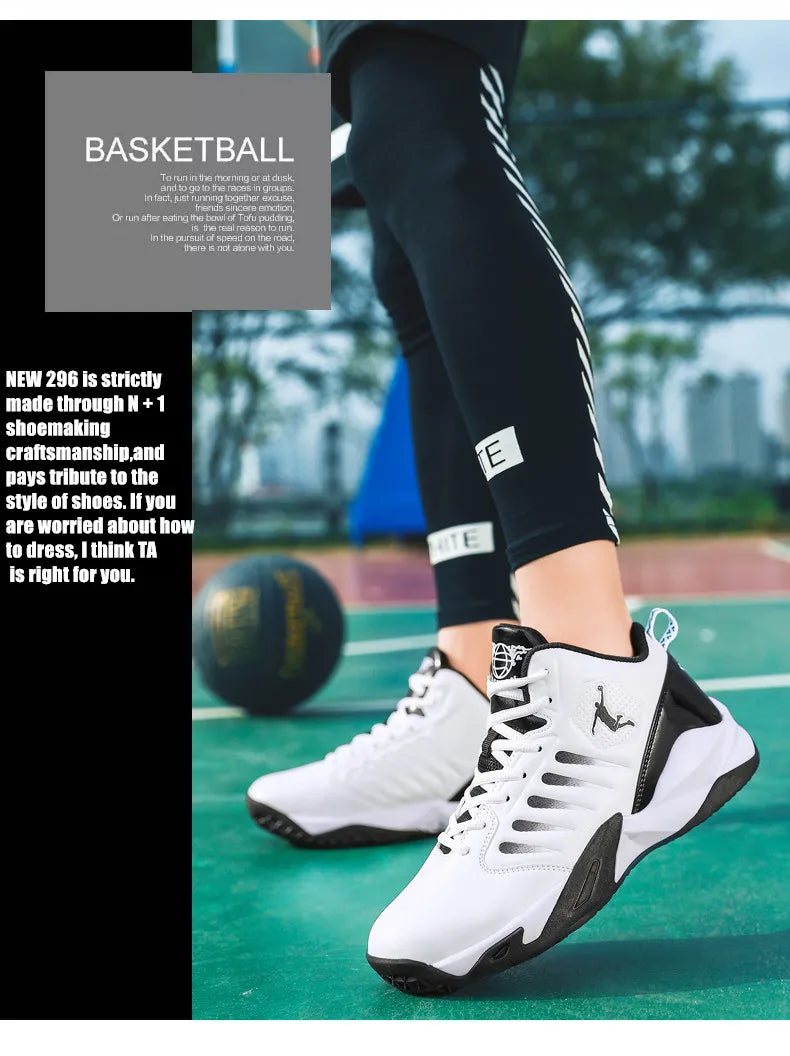 Men's Basketball Shoes Breathable Cushioning Non-Slip Wearable Sports Shoes Gym Training Athletic