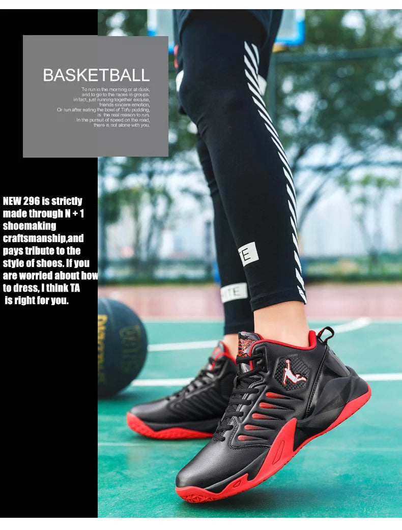 Men's Basketball Shoes Breathable Cushioning Non-Slip Wearable Sports Shoes Gym Training Athletic