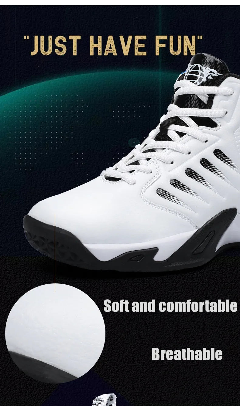 Men's Basketball Shoes Breathable Cushioning Non-Slip Wearable Sports Shoes Gym Training Athletic