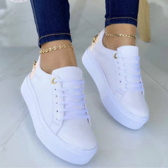 Tênis Casual Feminino Branco Sapatos