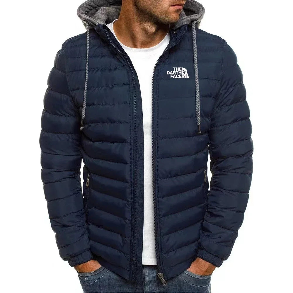 Men’s Winter Jacket – Warm, insulated, slim-fit, hooded, zipper, casual and stylish.