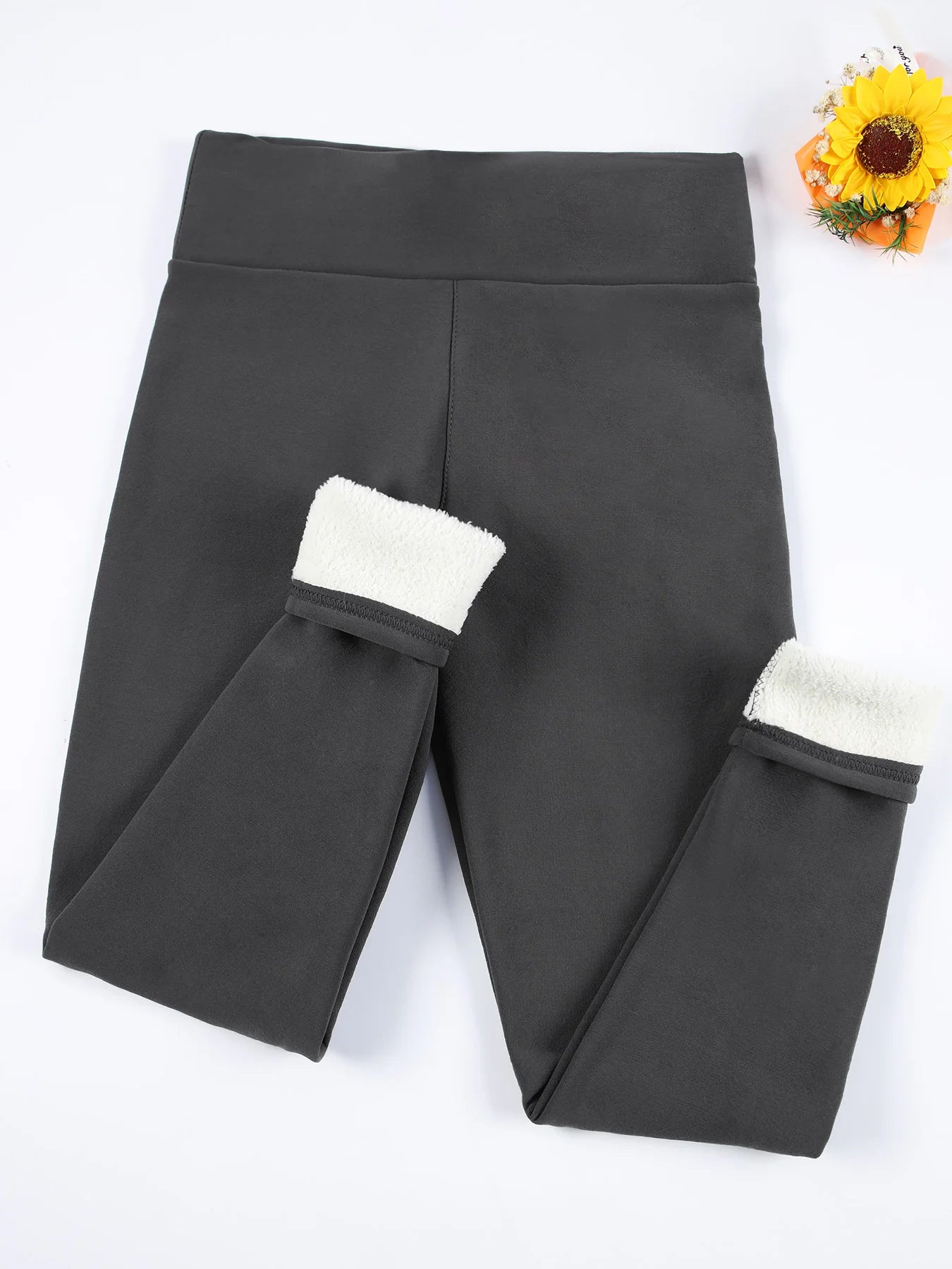 High-Waist Fleece Velvet Leggings – Autumn & Winter