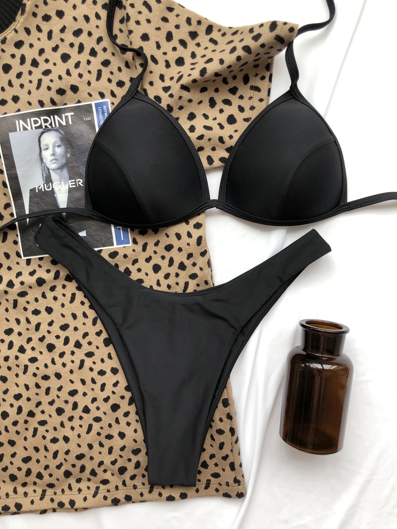 Sexy Triangle Bikini — Hard Cup, Micro Two-Piece Swimwear.