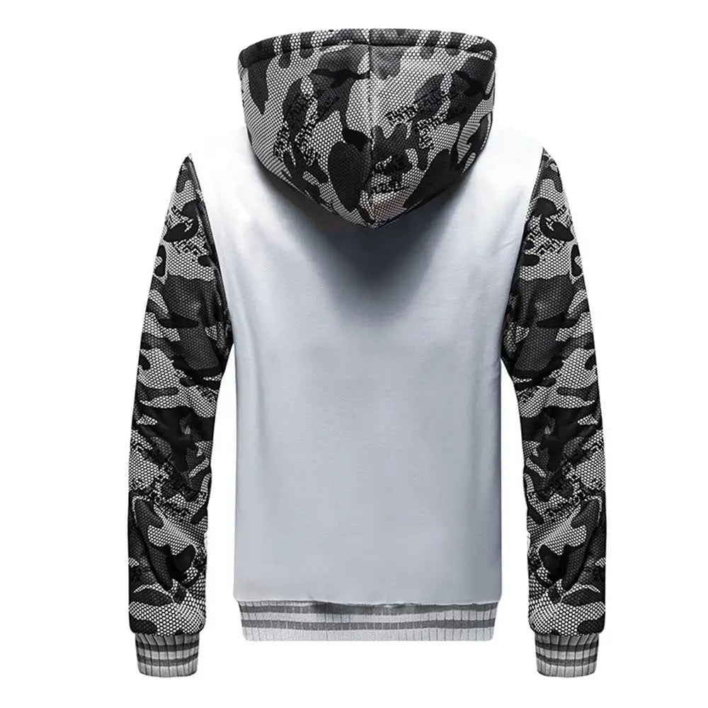 Men's Jacket Camouflage Thicken Winter Jackets for Men Fleece Long Sleeve Coat Man Casual Hoodies Streetwear Men's Coats