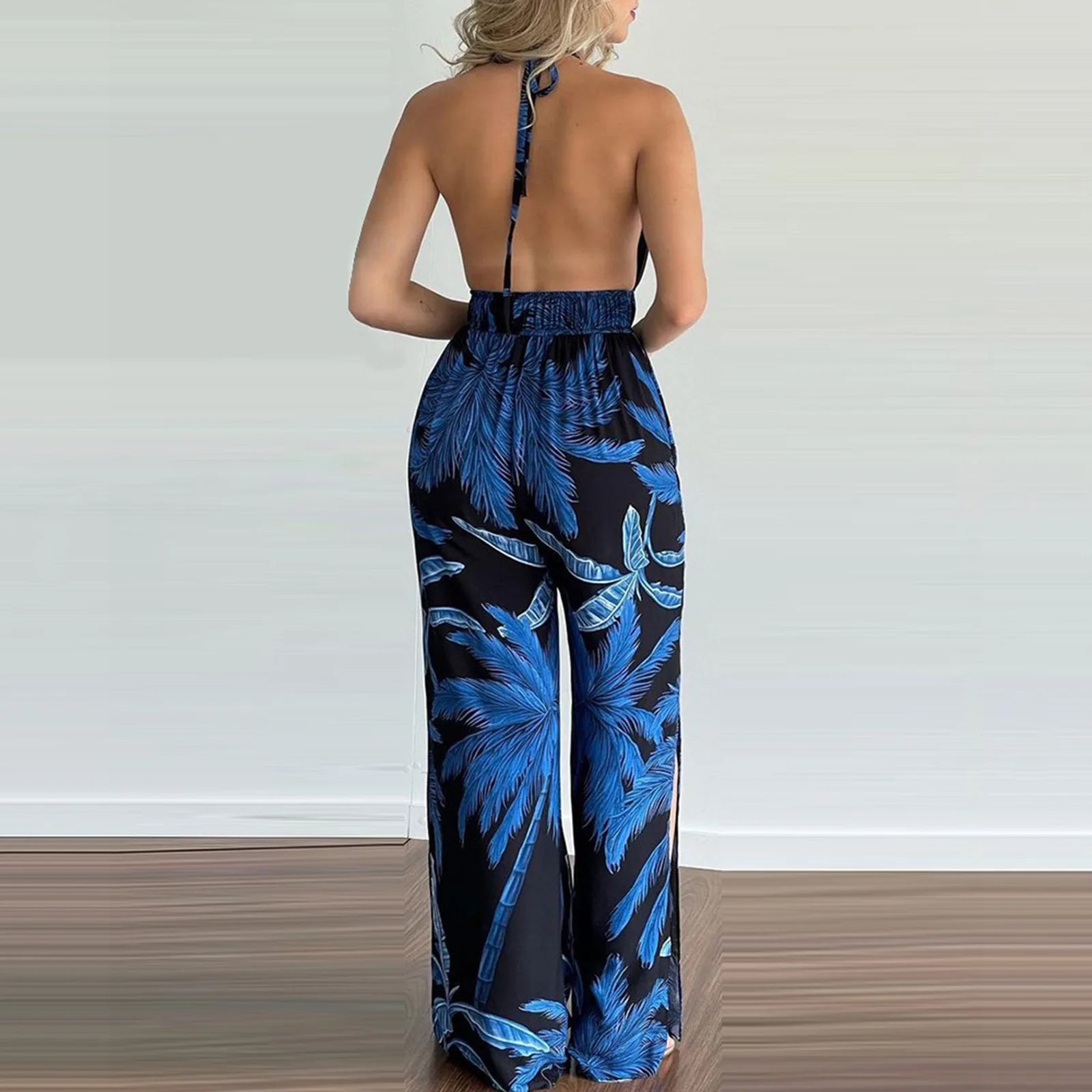 women's jumpsuit with v-neck
