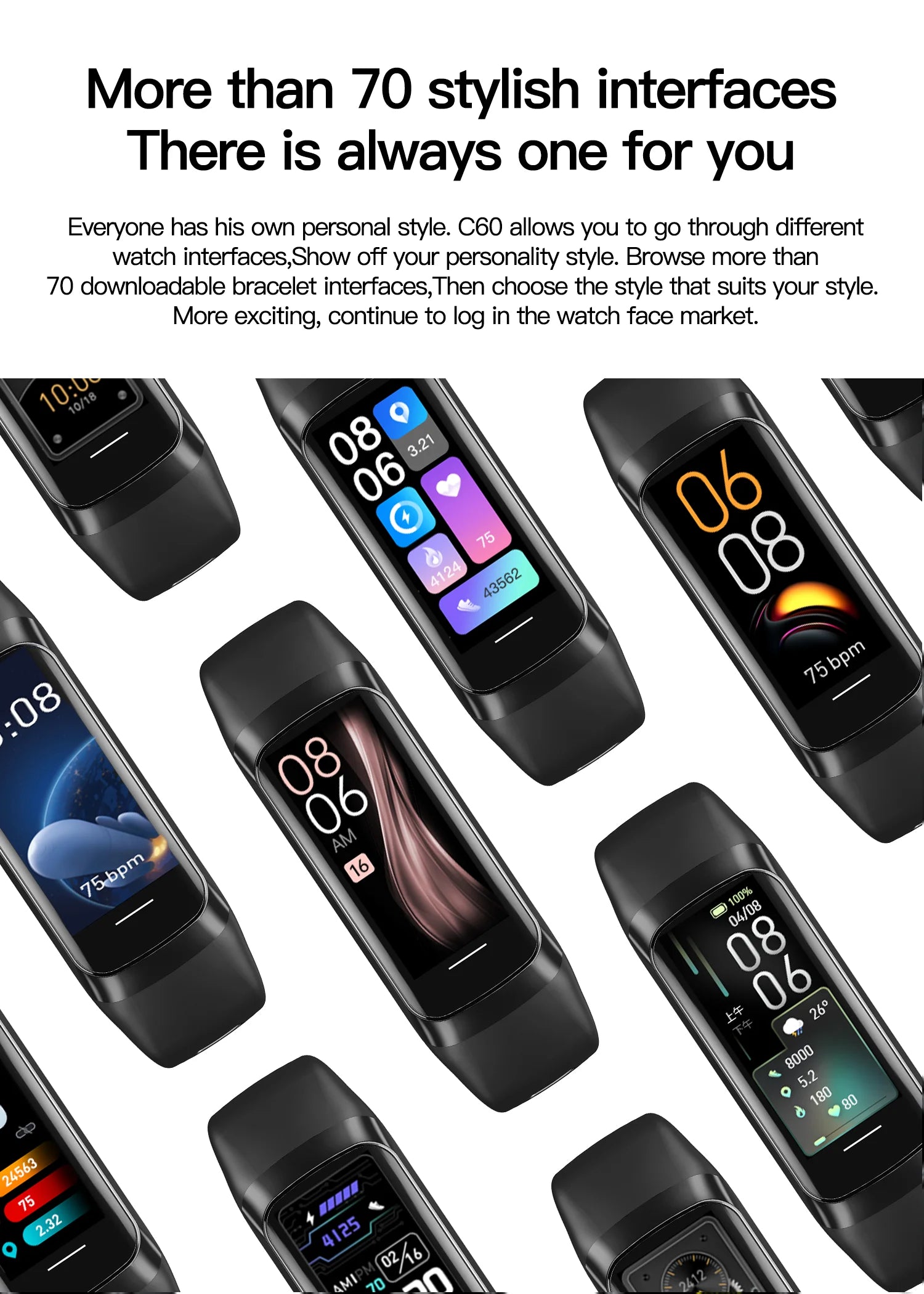 LIGE Amoled Smart Watch Smartwatch Band Women Heart Rate Blood Waterproof Connected Smart Bracelet Sport Fitness Tracker  Watch