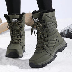 Women’s Winter Waterproof High-Top Snow Boots – Warm, Thick Lining