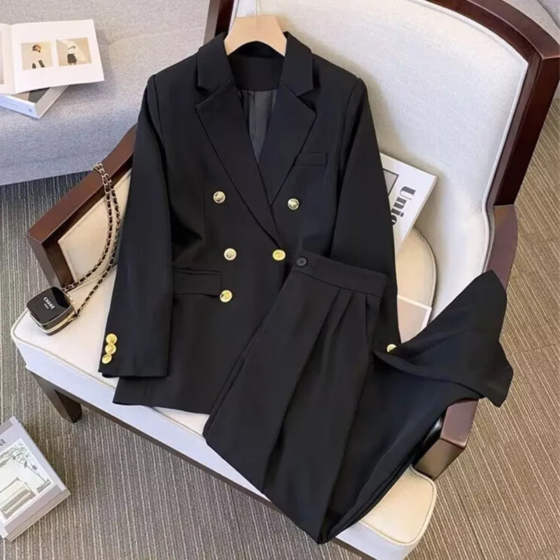 Women's Fashion Spring Autumn Jacket Chic Elegant Casual Sports Female Suit Coat Korean Jacket Women Blazers Outerwear pant