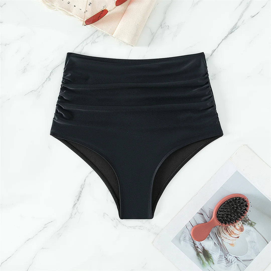 Scrunch Bikini Bottom | High Waist Brazilian Thong Style