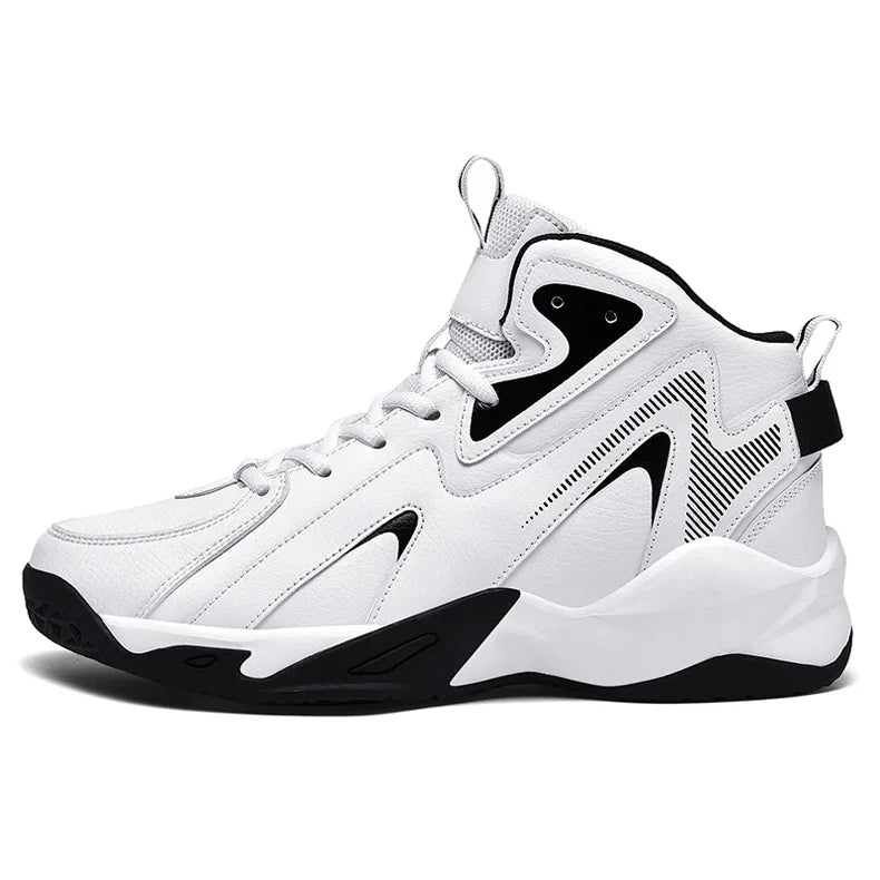 BXBR 2023  Men High-Top  Leather Basketball Shoes Training Sneakers Sport Shoes Big Size 48 49 50 51 Anti-Slip  basketball shoes