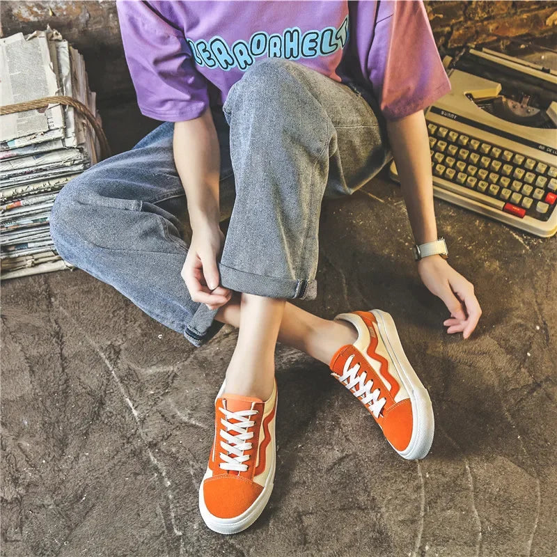 Casual women’s sneakers, comfy and breathable. Korean Vans style.