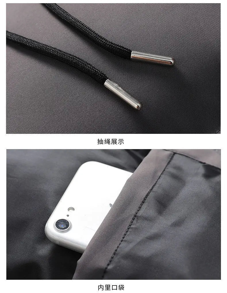 Men’s cotton puffer jacket with hood, loose fit, cropped design — perfect for casual and outdoor wear.