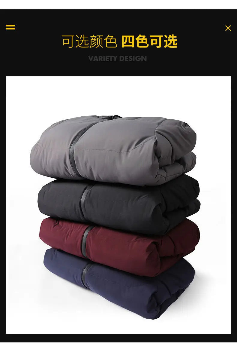 Men’s cotton puffer jacket with hood, loose fit, cropped design — perfect for casual and outdoor wear.