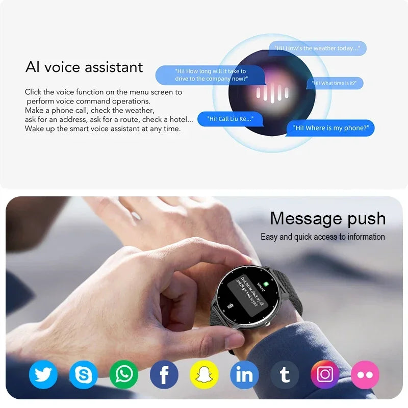 2025 Original For Xiaomi factory SmartWatch Women Men Full Touch Screen Bluetooth 5.2 Call Waterproof GPS Sports Fitness Tracker