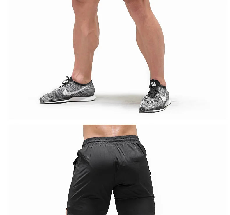 Men's Summer Fitness Sports Training Running Shorts Gym Muscle Man Casual Breathable Quick Dry Workout Bodybuilding Short Pants