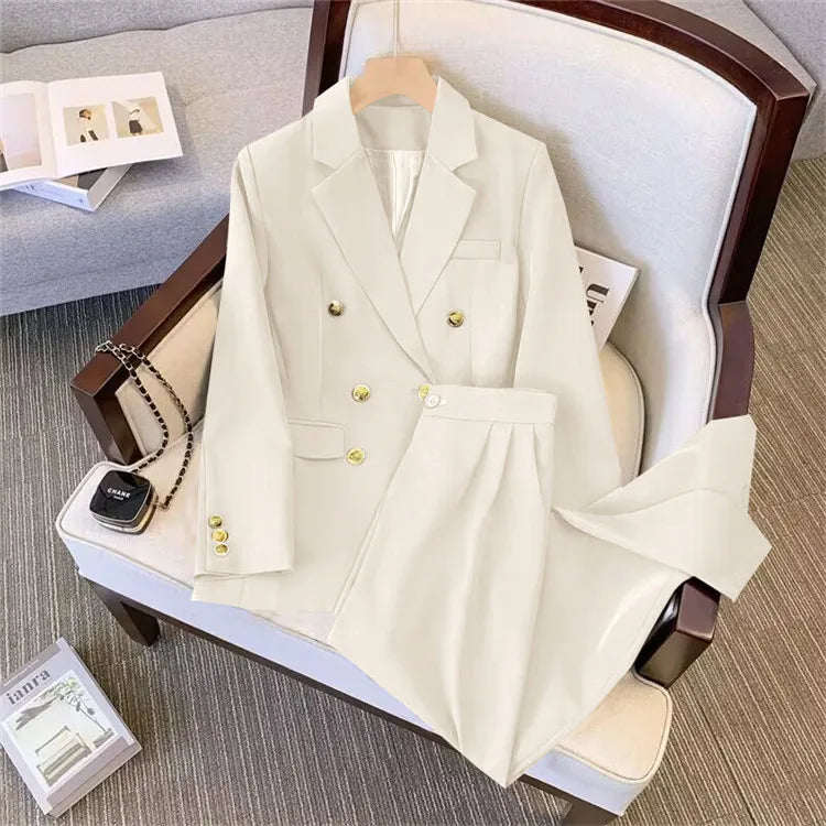 Women's Fashion Spring Autumn Jacket Chic Elegant Casual Sports Female Suit Coat Korean Jacket Women Blazers Outerwear pant