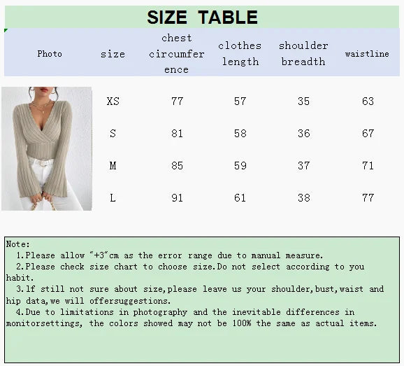 Women's Fall and Winter Long-sleeved Tops, V-neck Sexy Slim Striped Women's Tops, Long-sleeved T-shirt Knitted Bottoming Shirt