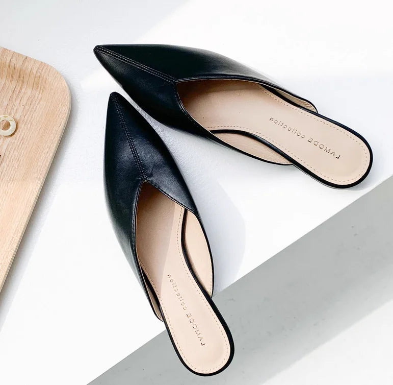 Retro Korean-Style Flat Shoes 2023 – Long Toe Seam, Closed Design