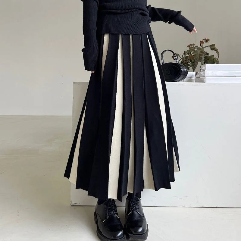 Rimocy Korean Elastic High Waist Pleated Skirt Woman Black Gray Short A-Line Skirts for Women 2023 Summer Jk Uniform Mini Skirt