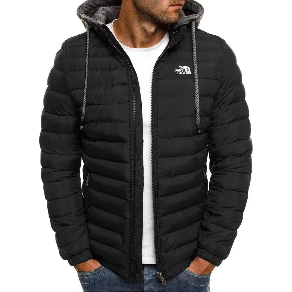 Men’s Winter Jacket – Warm, insulated, slim-fit, hooded, zipper, casual and stylish.