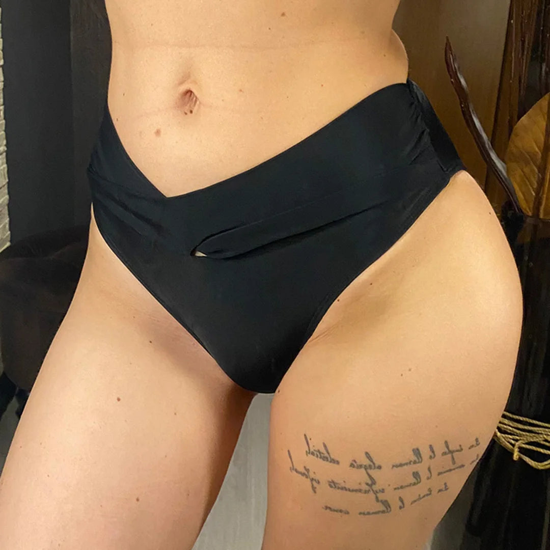 Scrunch Bikini Bottom | High Waist Brazilian Thong Style
