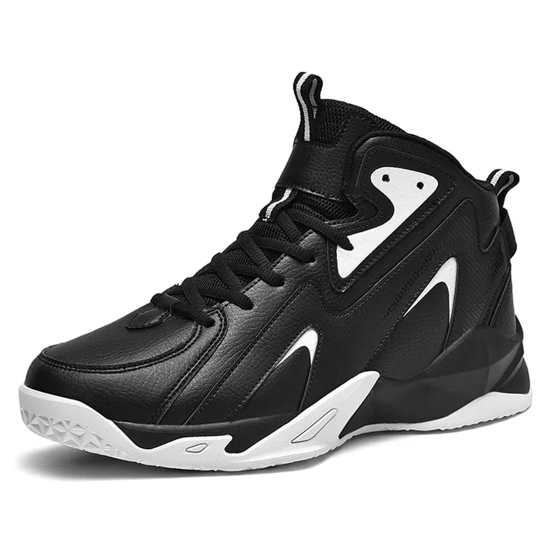 BXBR 2023  Men High-Top  Leather Basketball Shoes Training Sneakers Sport Shoes Big Size 48 49 50 51 Anti-Slip  basketball shoes