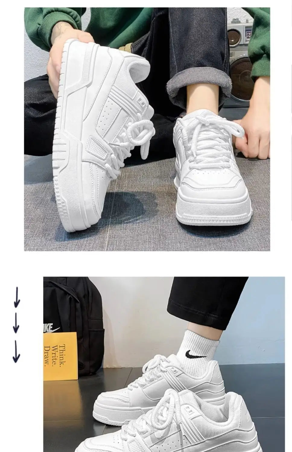 Men's Shoes Fashion Platform Sneaker Trend Skateboard Shoes for Men New Casual Sports Running Shoe Tenis Shoes Zapatillas Hombre