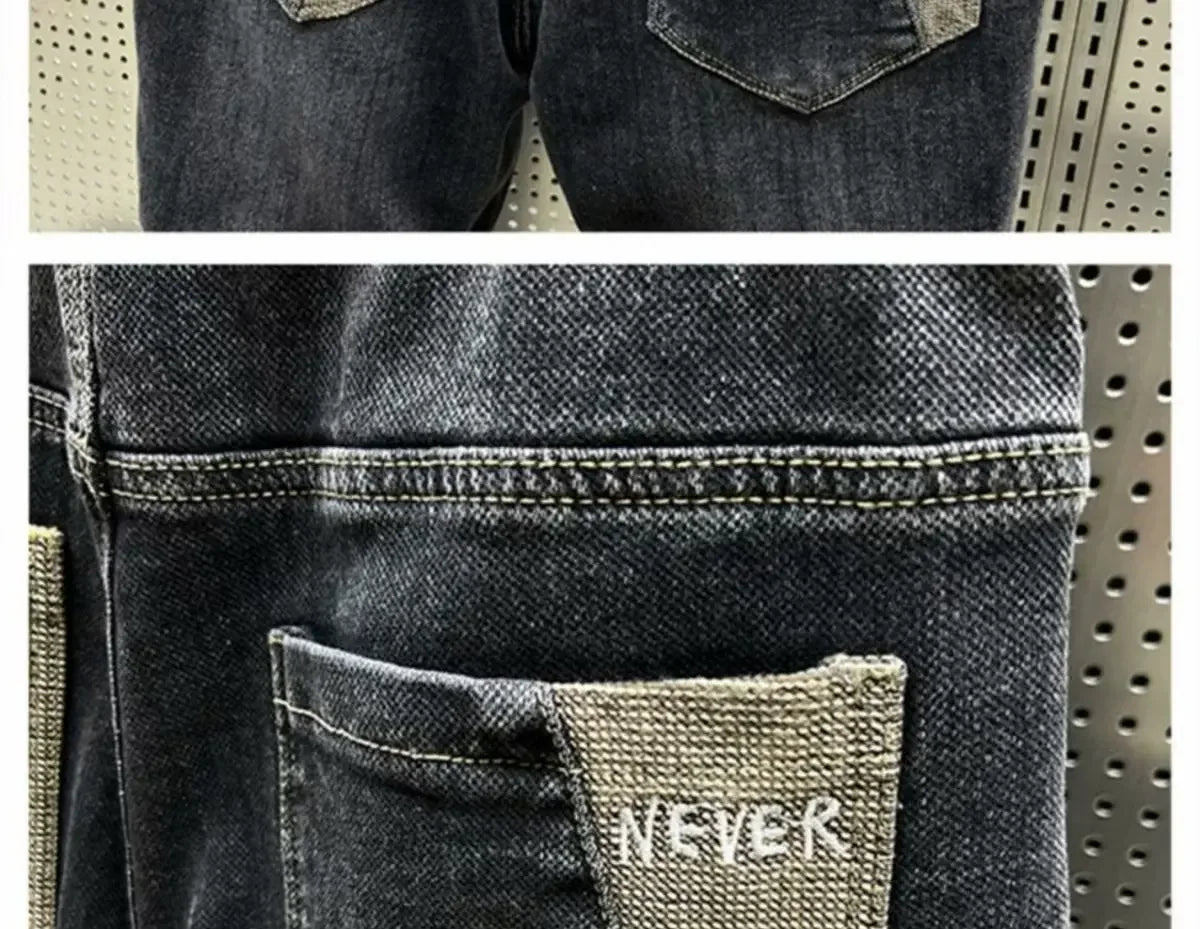 Casual Trendy Elastic Waist Jeans Sub-men's Spring 2024 New Loose-fit Harem Pants Small Footed Pants For Men