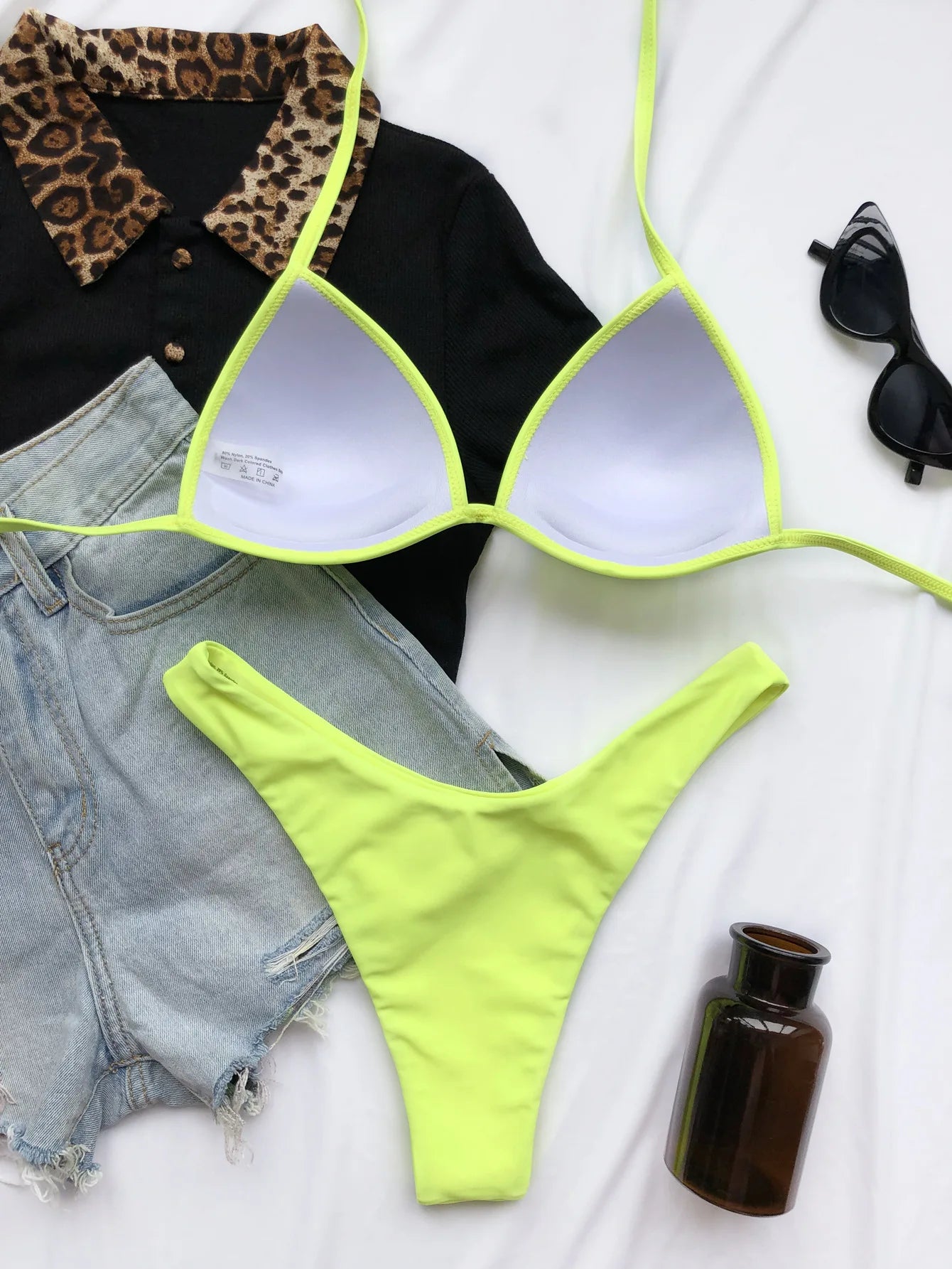 Sexy Triangle Bikini — Hard Cup, Micro Two-Piece Swimwear.