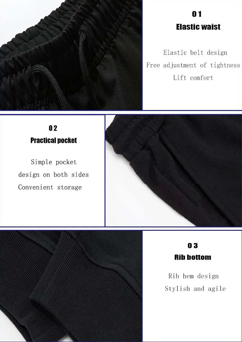 PUAIA Print Men's Pants Autumn/Winter New Sport Jogging Trousers Fitness Loose Fit Clothing Solid Color Outfit Streetwear Pants