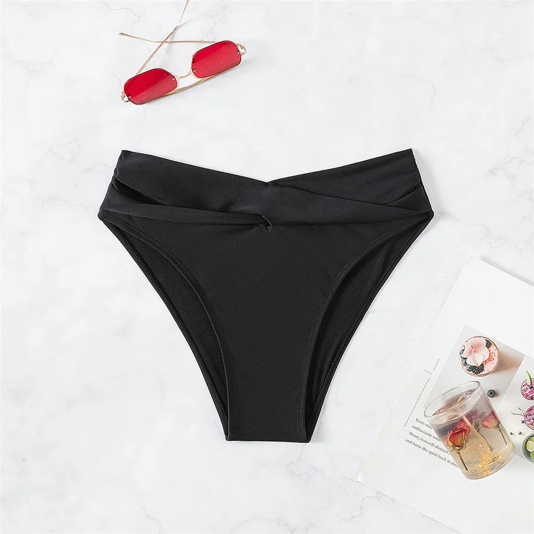 Scrunch Bikini Bottom | High Waist Brazilian Thong Style