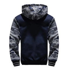 Men's Jacket Camouflage Thicken Winter Jackets for Men Fleece Long Sleeve Coat Man Casual Hoodies Streetwear Men's Coats