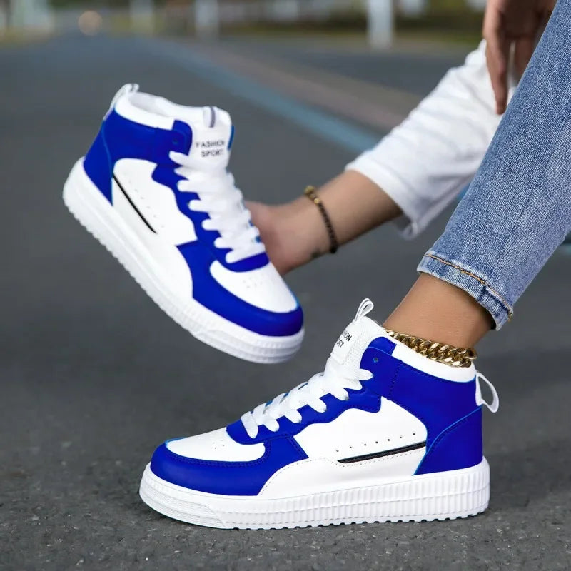 Women’s high-top sneakers, lightweight and durable. Sporty style.
