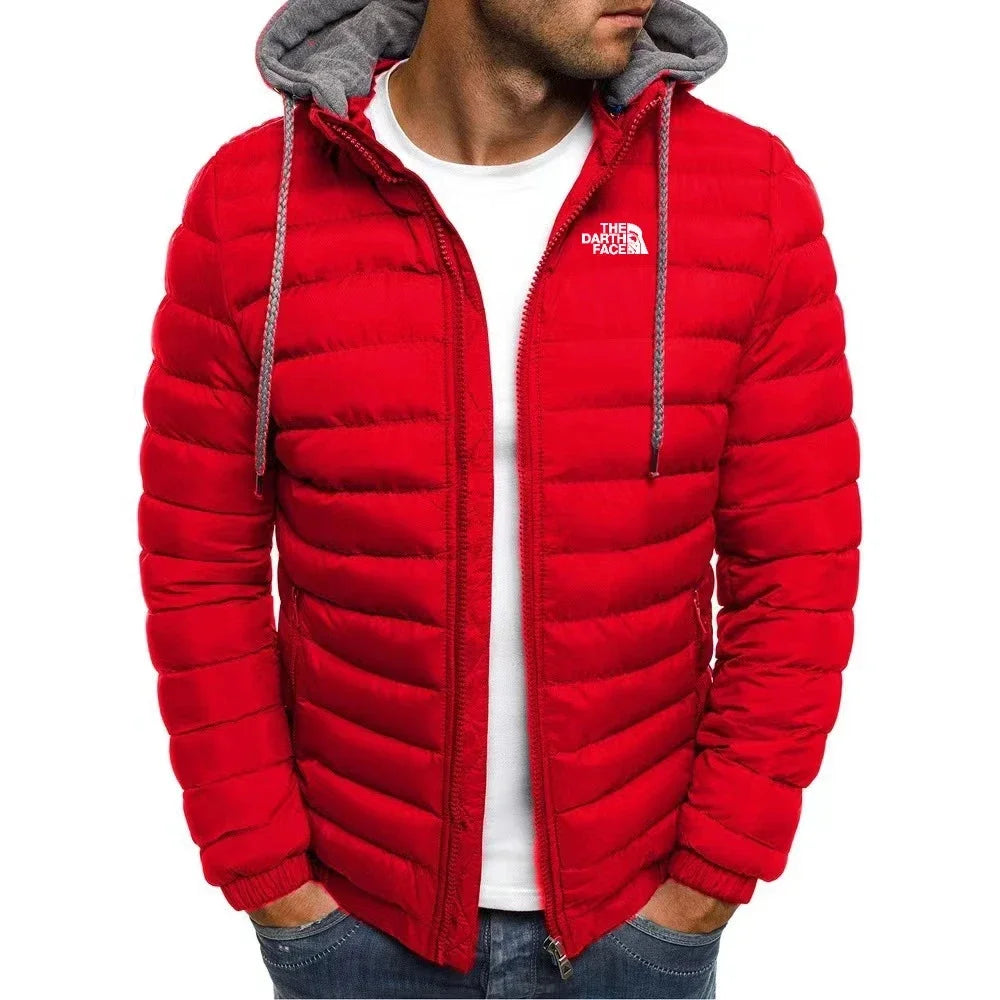 Men’s Winter Jacket – Warm, insulated, slim-fit, hooded, zipper, casual and stylish.