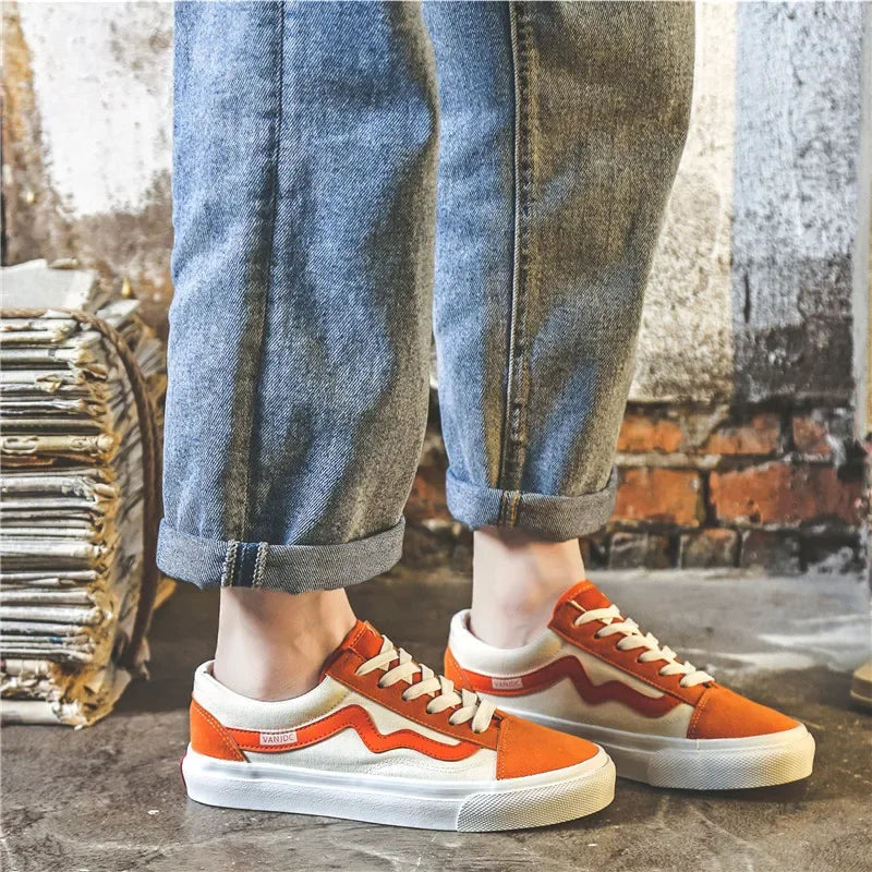 Casual women’s sneakers, comfy and breathable. Korean Vans style.