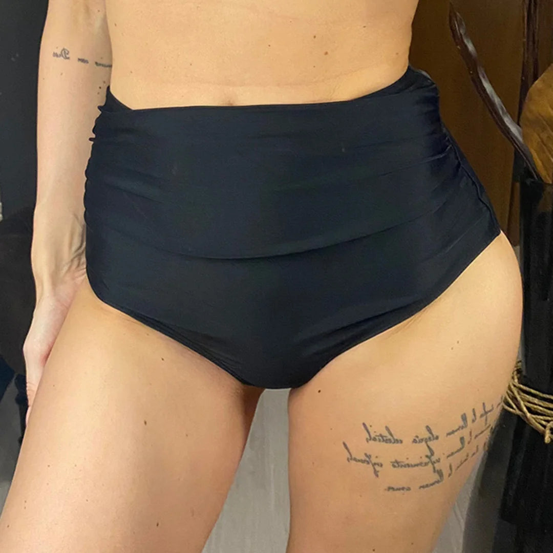 Scrunch Bikini Bottom | High Waist Brazilian Thong Style