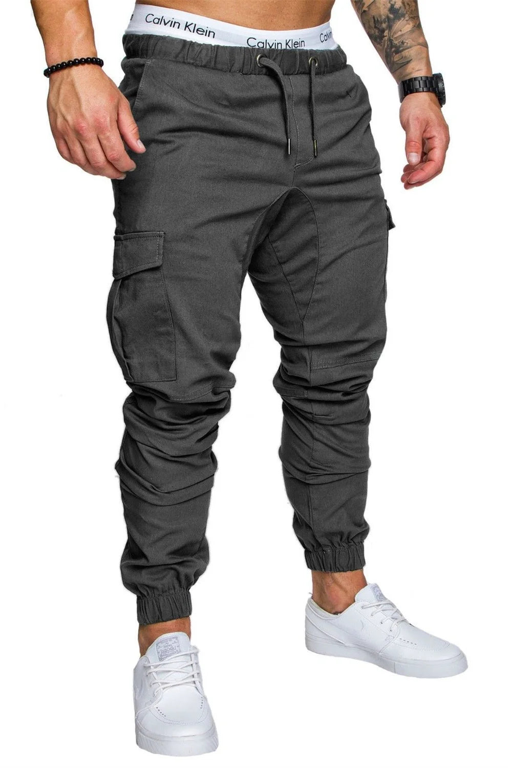 New Tooling Multi Pocket Trousers Men's Cargo Pants Woven Fabric Casual Safari Style Joggers Men