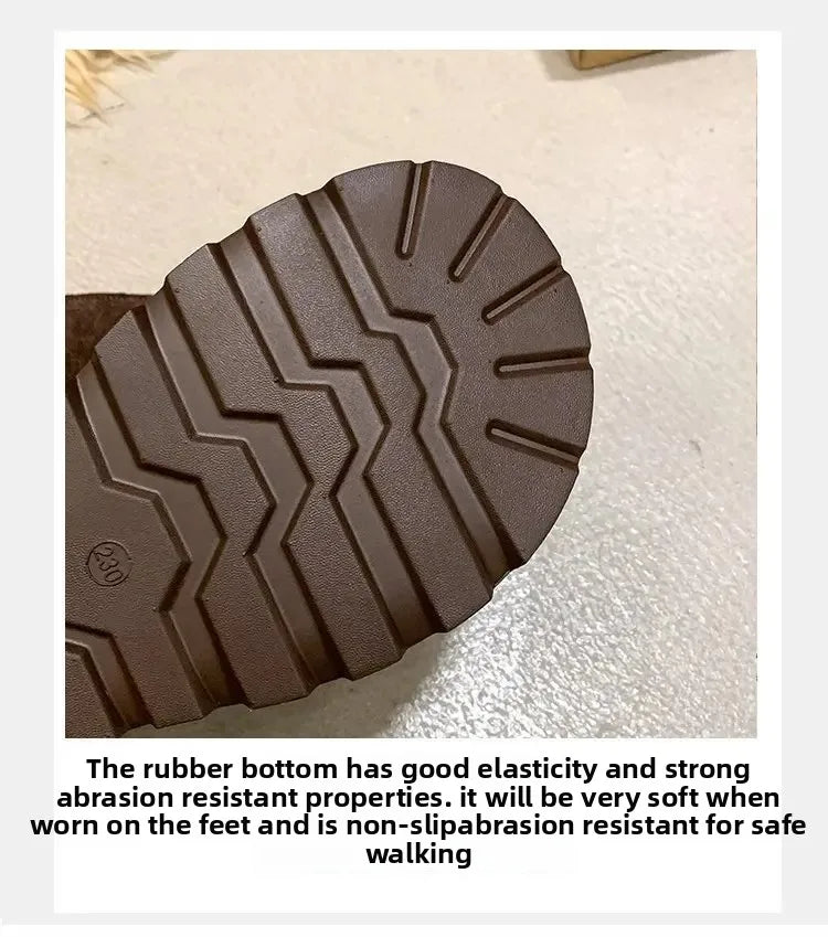 Women’s Winter Boots – Thick sole, ultra high heel, fleece-lined, mid-calf, round toe.