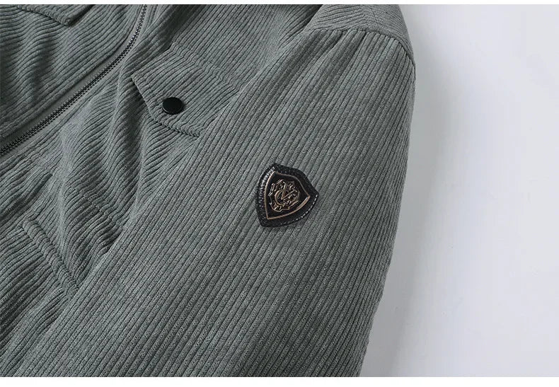 Men’s Corduroy Jacket – Thickened, warm, flocked lining, stylish and lightweight.